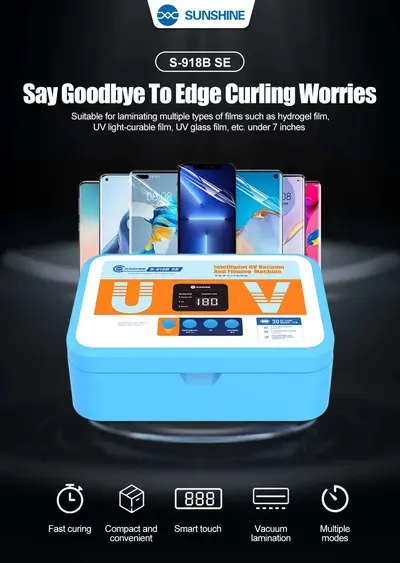 Sunshine S-918B Se intelligent UV Vaccum and filming Machine
