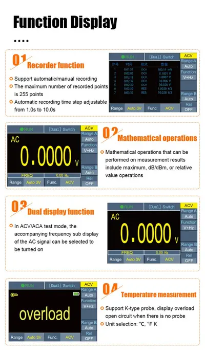 MetroQ , MTQ 4045 Bench Top Compact Multimeter With Colour Display and USB