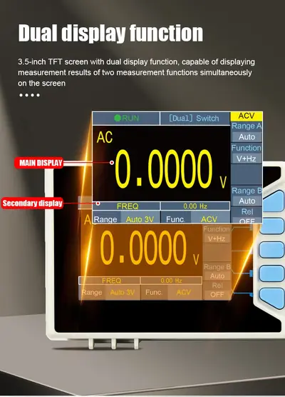 MetroQ , MTQ 4045 Bench Top Compact Multimeter With Colour Display and USB