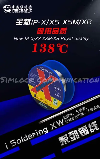 MECHANIC SOLDERING WIRE IP-XW6 (138⁰ iPhone Spl X|XS|X & 11)