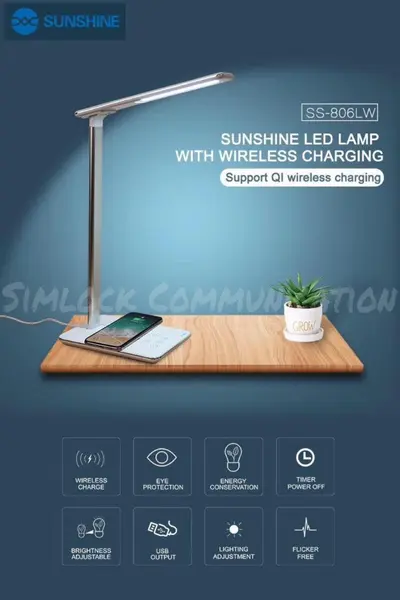 SUNSHINE LED LAMP WITH WIRELESS CHARGIN SS-806LW