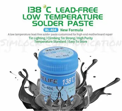 RELIFE RL-404 Lead-free Low Temperature 138℃ Solder Flux Paste Soldering Tin Cream Welding Fluxes For PCB BGA|SMD Welding Fluxes
