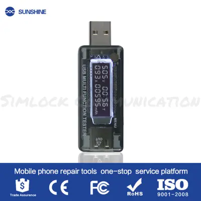 SUNSHINE USB TESTER Compatible Quick Charge 2.0 and 3.0 SS-302A