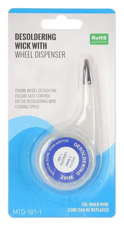 DESOLDERING WICK WITH WHEEL DISPENSER MTQ-181-1