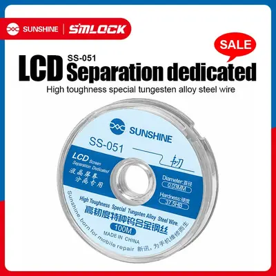 SS-051  Sunshine LCD Screen Separation Wire Ultrafine Cutting Steel Wire 0.03mm 5 Pcs