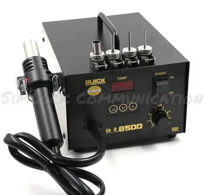 QUICK 850D Digital ESD Hot Air Rework Station Stubbs blowing hot air gun welding station
