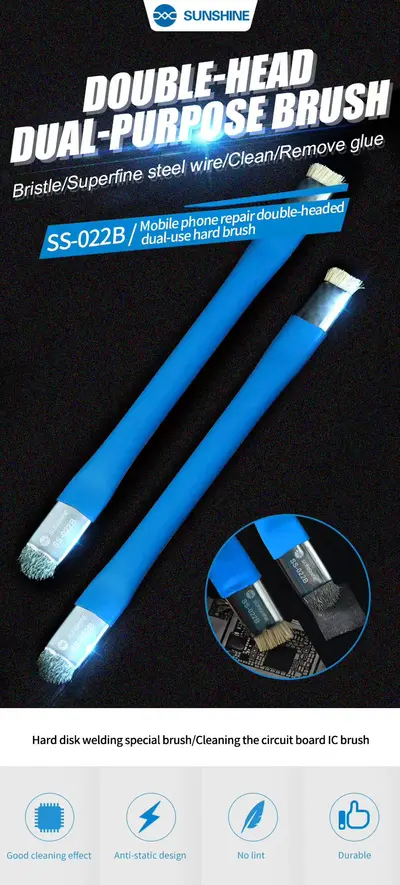 SUNSHINE SS-022B PCB Rework ESD Anti Static Dust Brush