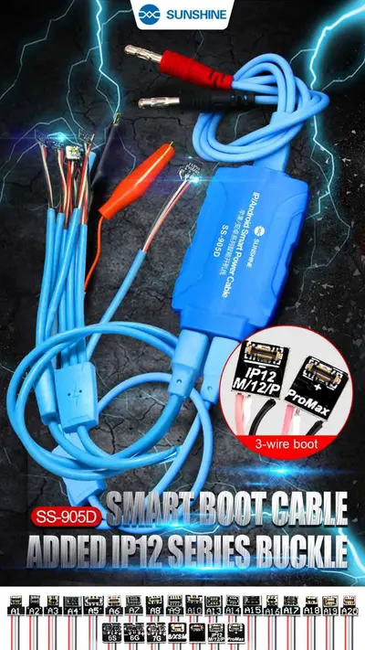 SUNSHINE SS-905D Android Smart Power Cable ADDED IP 14 ProMax SERIES BUCKLE