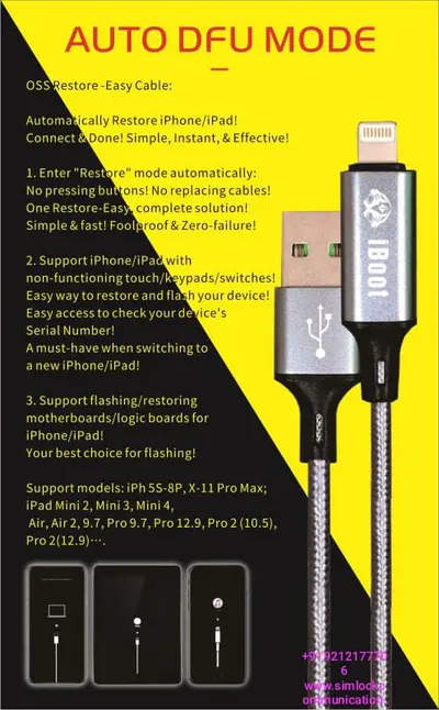 IBOOT Fast-charging USB Adapter Boot Cable Auto-restore for iPhone iPad Automatic Restoration Automatic DFU mode