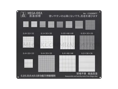 MEGA IDEA BZ 26 0.3|0.35|0.4|0.5 MULTIFUNCTIONAL REBALLING UNIVERSAL STENCILS