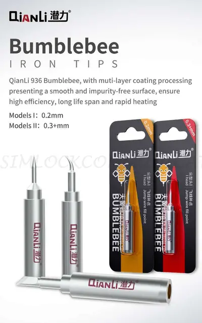 QianLi Bumblebee Ultra Durable Soldering Iron Tips Kit I|J|K for precision welding 0.3MM