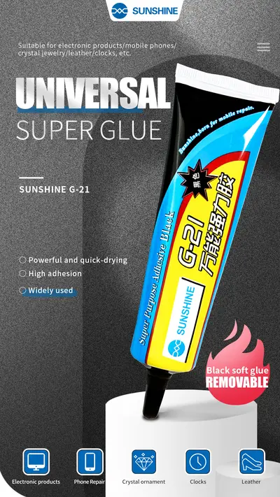 SUNSHINE G21 Multipurpose glue black