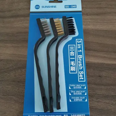 Sunshine SS-046 3 in1 steel brush Gold|Silver|Anti-static Steel Cleaning brush