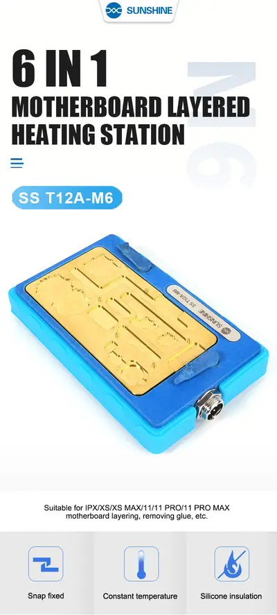 SUNSHINE T12A-M6  6-in-1 MOTHERBOARD LAYERED HEATING STATION