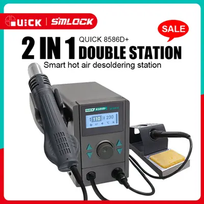 QUICK 8586D+ 800W  2in1 LEAD FREE HOT AIR STATION