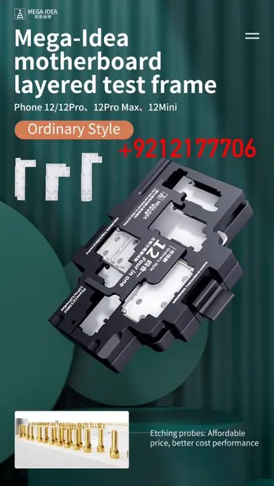 iSocket 4in1 iPhone (12|12 Pro| 12Pro Max| 12 Mini)MEGA IDEA MOTHERBOARD Layered Test Frame