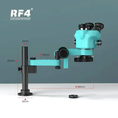 RF4 RF7050PRO-FO19 360° Adjustable Universal Telescopic Rotating Lifting Microscope with Silicone Pad