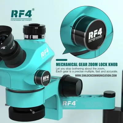 RF4 RF7050PRO-FO19 360° Adjustable Universal Telescopic Rotating Lifting Microscope with Silicone Pad