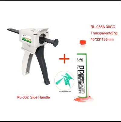 RELIFE RL-062 Glue Gun 30CC Transparent RL-035A PP Structural Adhesive for iPhone Samsung Frame Rear Cover Bracket Bonding