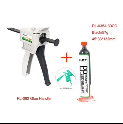 RELIFE RL-062 Glue Gun 30CC Black RL-035A PP Structural Adhesive for iPhone Samsung Frame Rear Cover Bracket Bonding