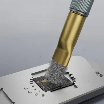 CL01 Hair Brush + Steel Brush for Motherboard IC Debonding Glue Cleaning i2C