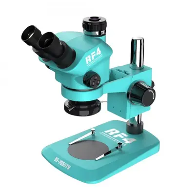 RF4 RF-7050TV TRINOCULAR STEREO MICROSCOPE WITH 7X TO 50X CONTINUOUS ZOOM