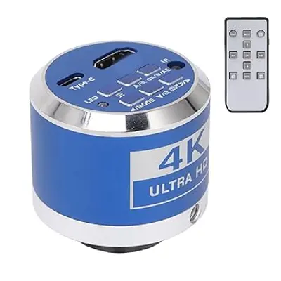 Industry Cameras, 3840x2160 Microscope Camera 100‑240V Input for Industrial Use (EU Plug)