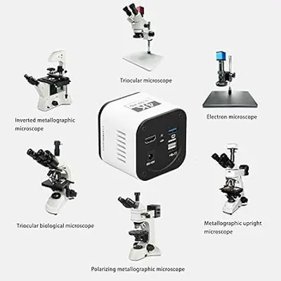 Microscope Industrial Camera Adjustable Magnification US Plug 100-240V Industrial Microscope Camera VGA 1|1.8 in. for Repair