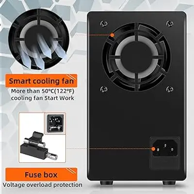 KUAIQU SPS-C3010 30V|10A 300W Black Variable Laboratory Switching DC Regulated Power Supply with USB Interface