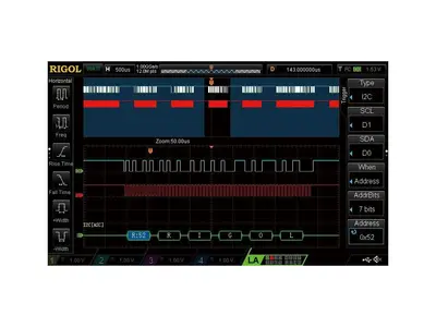 Rigol DS1104Z Plus 100 MHz Digital Oscilloscope with 4 Channels and 16 Digital Channels