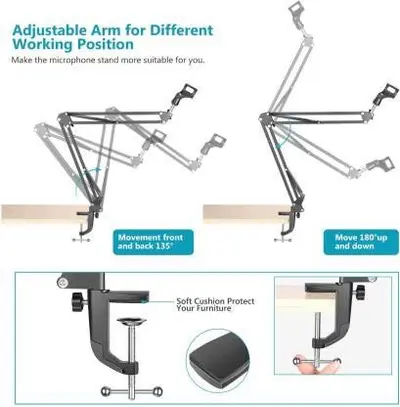 Boombox Condenser Arm Stand Microphone Stand