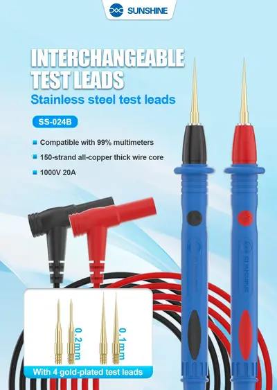 SUNSHINE SS-024B Interchangeable Test Leads