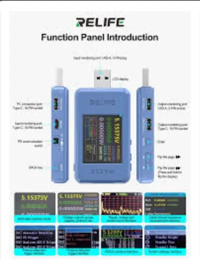 Relife XA3 Pro Type-c Intelligent Detector Current Voltage High Precision Tester