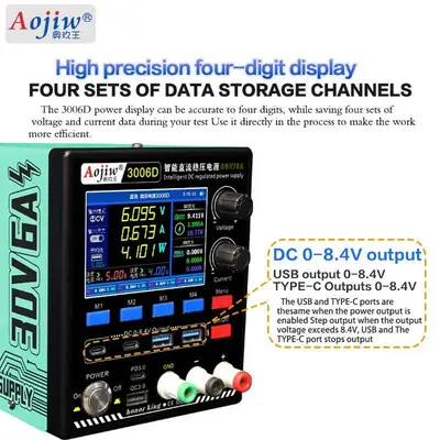 Aojiw 3006D DC Regulated Power Supply 30 Volt 6 Amp